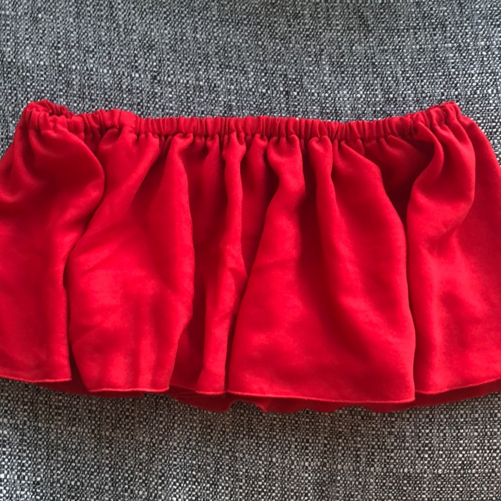 Red off the shoulder crop